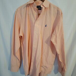 Men's Dress Shirt Ralph Lauren 15 1/2 34/35 Pink Print